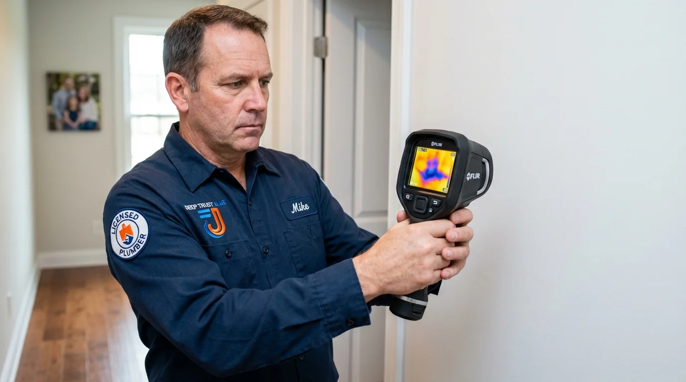 Thermal imaging leak detection by Johns Plumbing LLC in Lansing